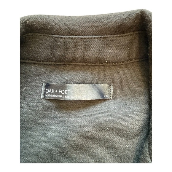 Oak & Fort Black Button Down Shirt Jacket - Size Medium - Picture 4 of 9